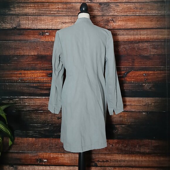 NWT Coldwater Creek Long Jacket M Pewter Gray Button Front - Picture 4 of 9